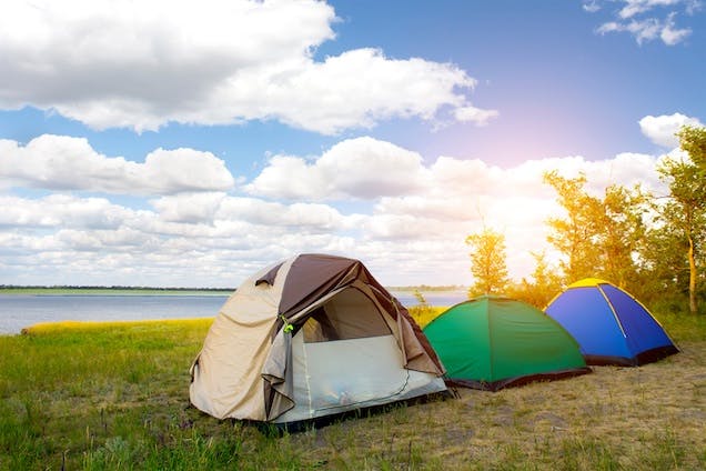 Tents by Lake